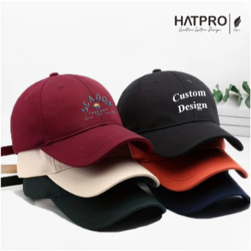 Topi Baseball Dewasa Custom Bordir Nama / Logo Bahan Drill