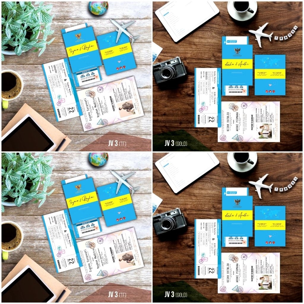 BLANKO UNDANGAN JAVA WEDDING JV 3 (BIRU)