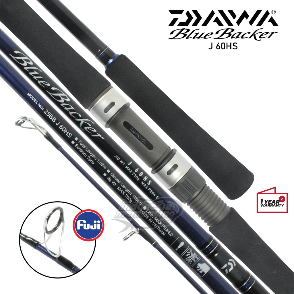 Joran DAIWA BLUE BACKER J 2025 | 183cm | PE#4 | Sambung 2 | Spinning Overhead | Jigging ~ IM Store