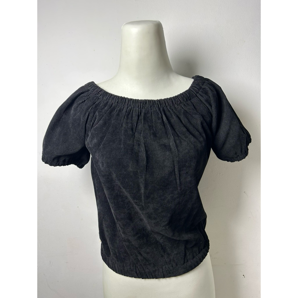 Atasan wanita sabrina velvet bludru premium woman shirt top PRELOVED