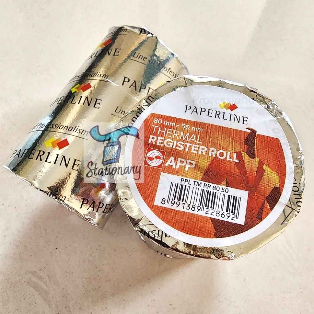 

Kertas Thermal Roll Kasir PAPERLINE 80X50 mm / Kertas Struk Kasir / Thermal Register Roll.