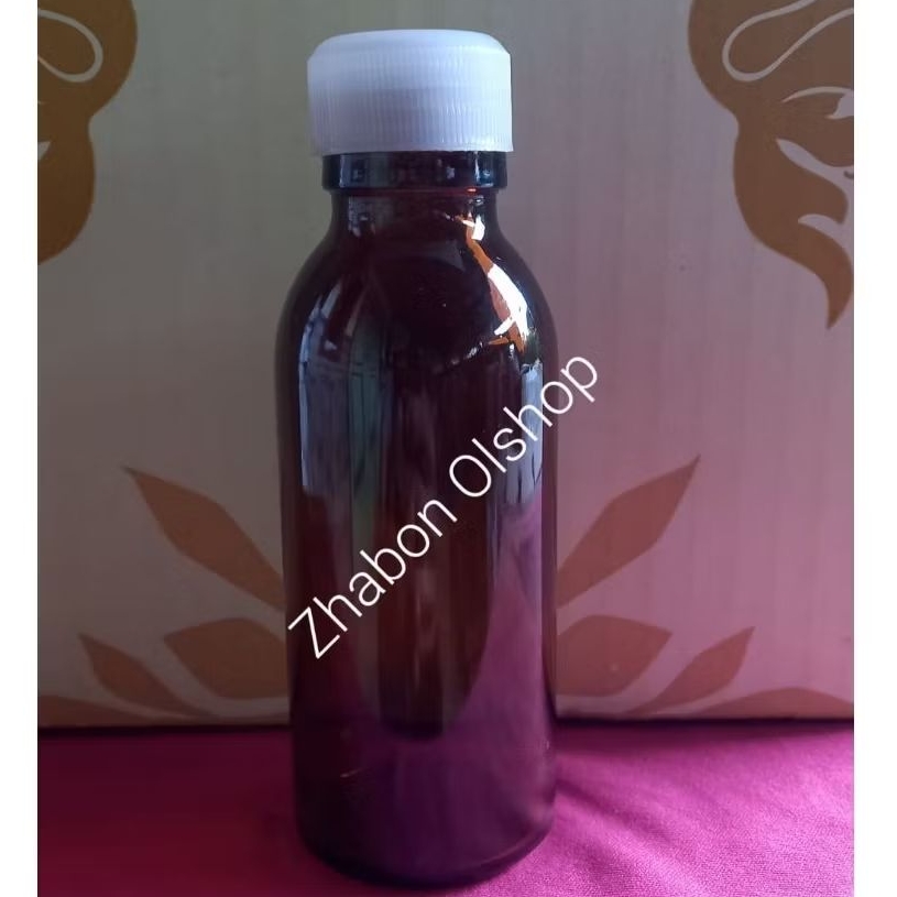 Botol kaca amber 100ml Tutup ulir plastik