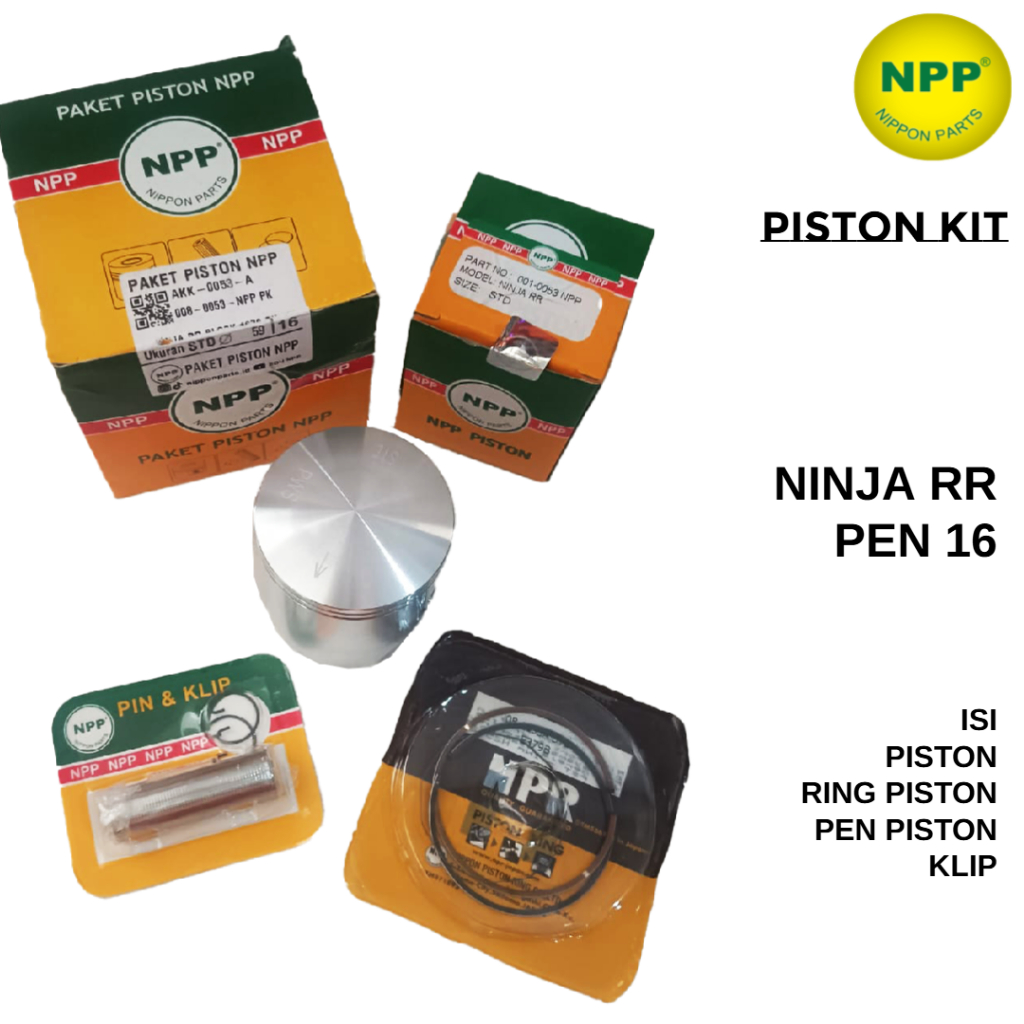 PISTON KIT NINJA RR 2 TAK BUTEUK PEN 16 NPP