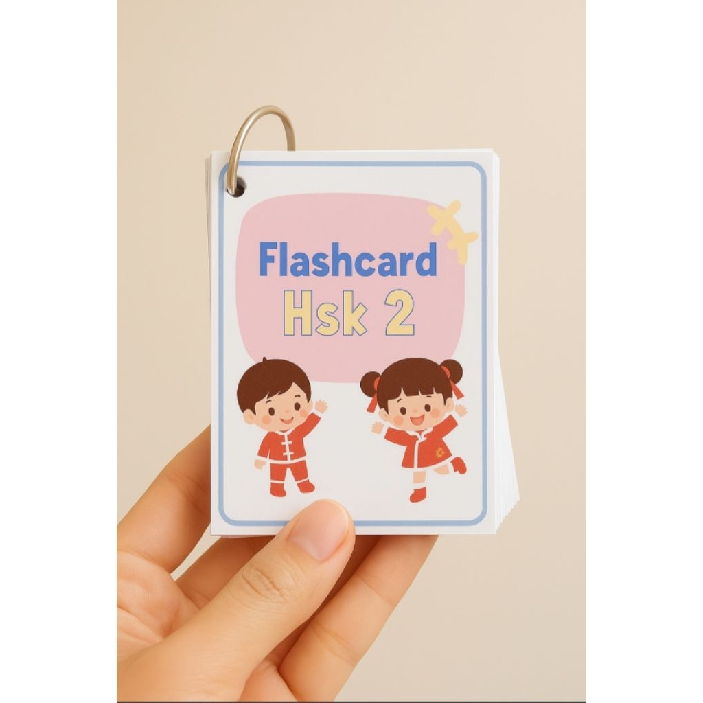 HSK 2 Mandarin Flashcards – 150 Kartu Fisik Belajar Bahasa Mandarin