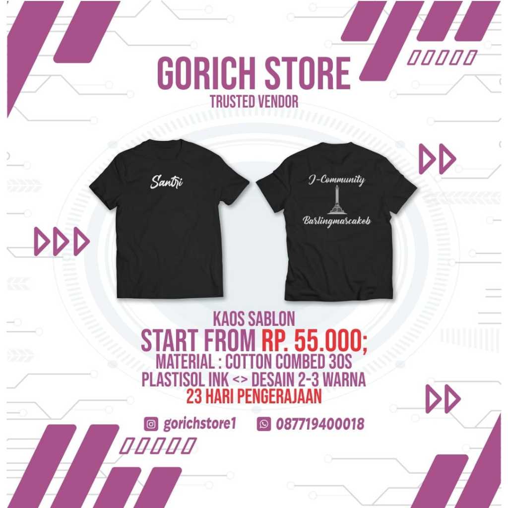 CUSTOM KAOS SABLON PLASTISOL