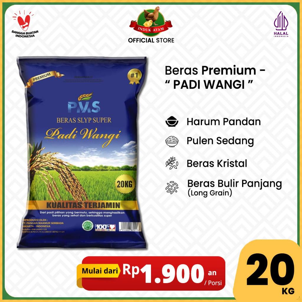 

[20Kg LEBIH HEMAT] Beras Premium PADI WANGI 20 kg - Beras Premium - Harum Pandan - Pulen - Beras Kristal - Produk Indonesia