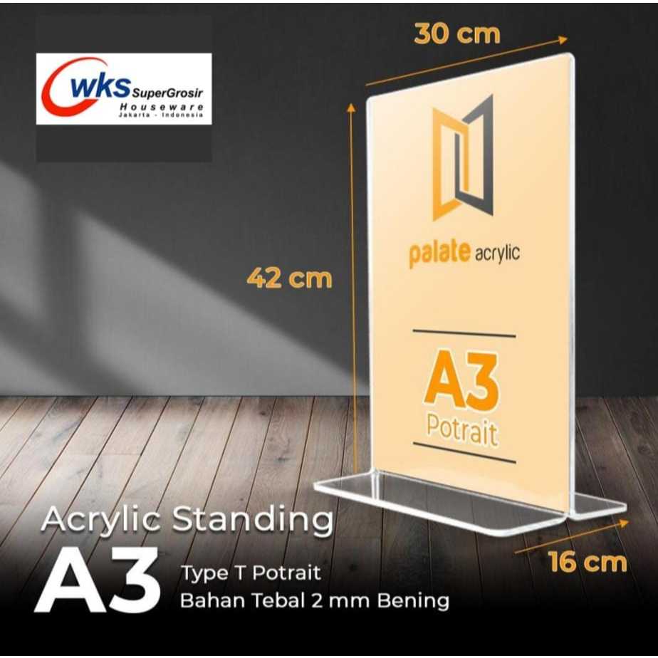 

ACRYLIC TENT HOLDER / AKRILIK BROSUR A3 2MM