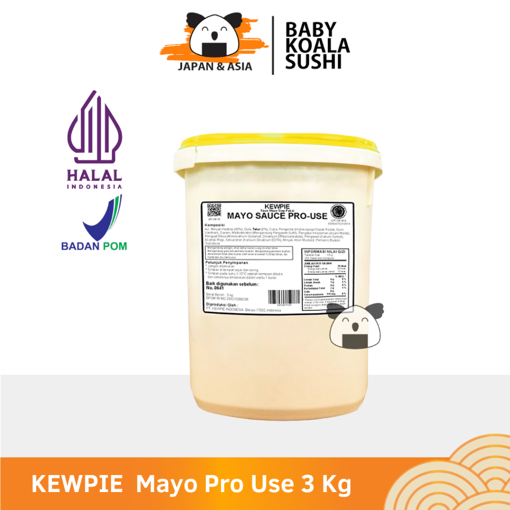 

KEWPIE Mayo Pro Use Manis 3 Kg │ Mayonnaise Sweet Mayonaise Manis Salad Buah.