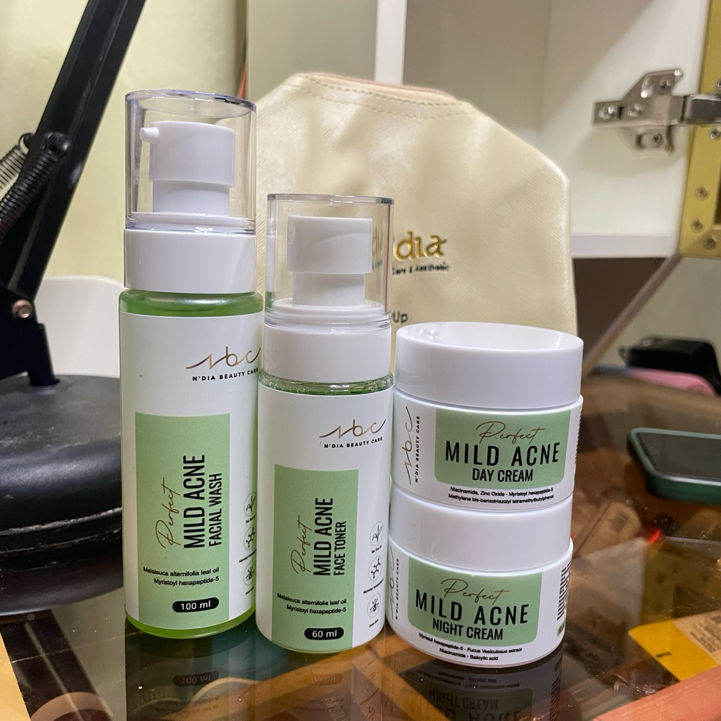 NBC PAKET PERFECT MILD ACNE / NBC PAKET JERAWAT MERADANG /n’dia beauty care / nbcskincare / bruntusa