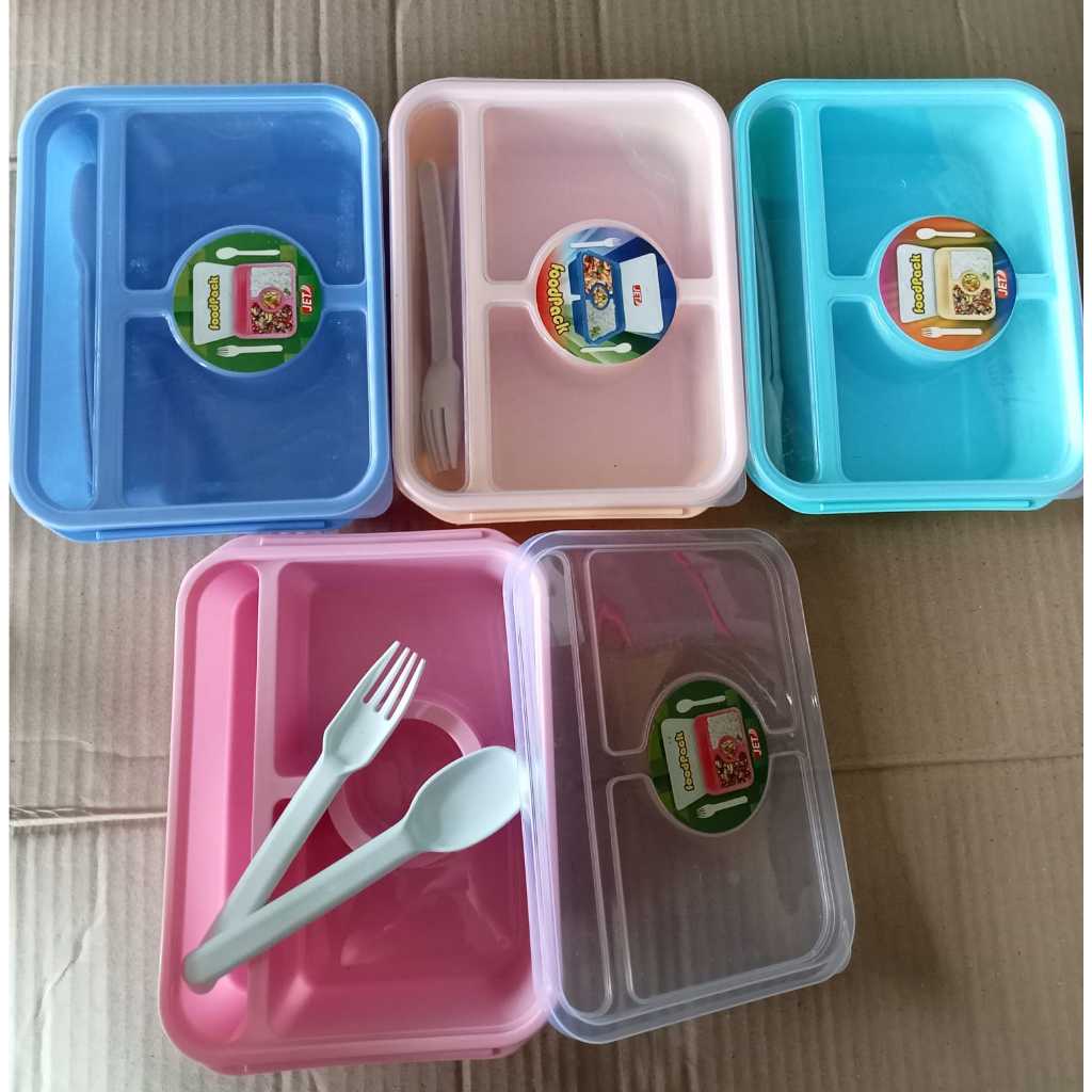 Kotak Bekal  Tepak Nasi Jet RBW Sekat 4 / Tepak Catering / Kotak Makan Tepak Makan Makan Tepak Lunch