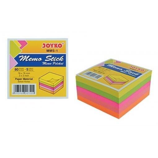 

Joyko Memo Stick Kertas 5 Warna MMS-1 Kotak 76x76mm Original (1 Set) / Sticky Note 5 Color 3x3 Inch Memo Perekat Joyko MMS 1 Per Set