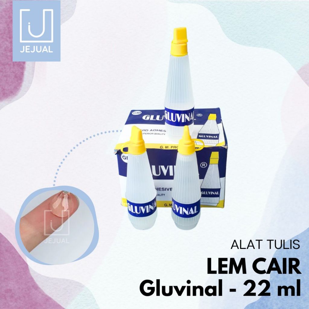 

Lem Cair Lem Gluvinal Kecil Lem Kertas Perekat Gluvinal 22ml Glue
