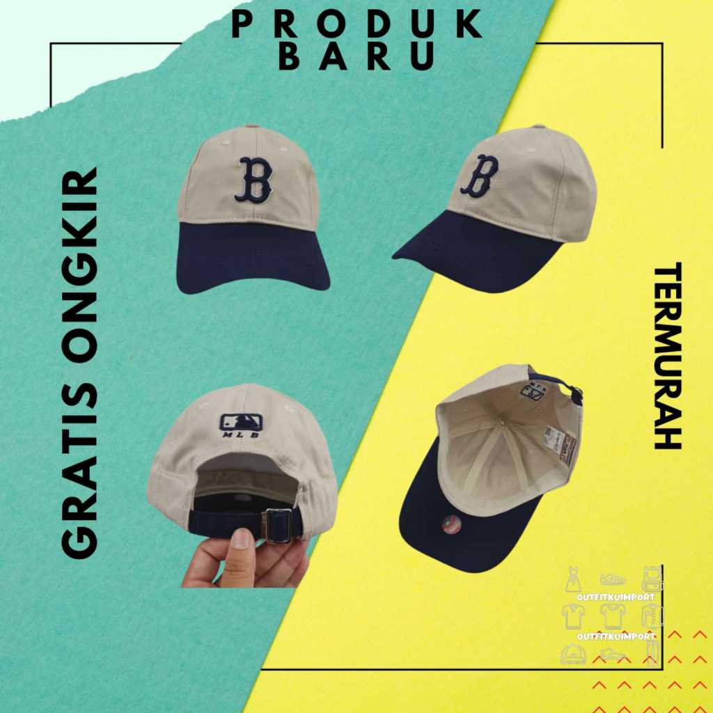 C-084 Topi MLB Boston Cream Visor Navy