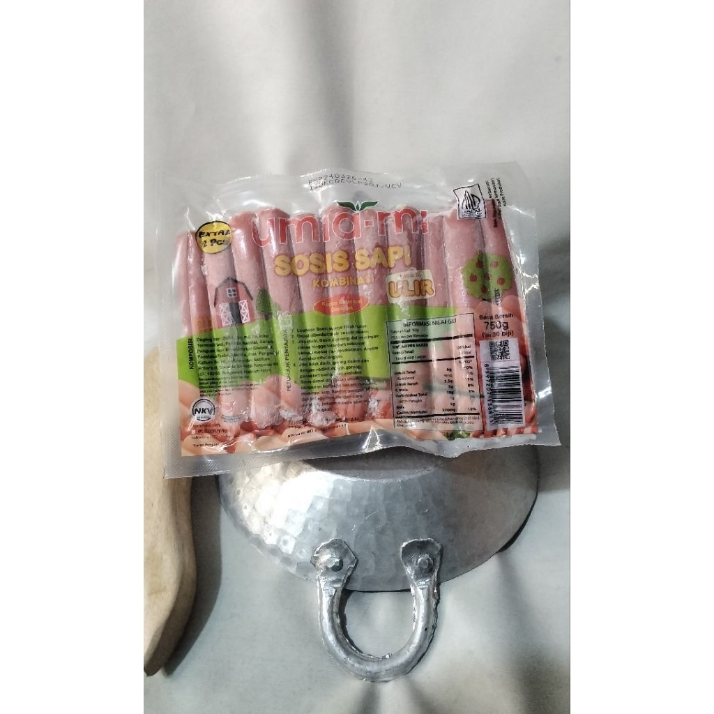 

Sosis sapi UMIA-MI 1bungkus 750gr (30biji)