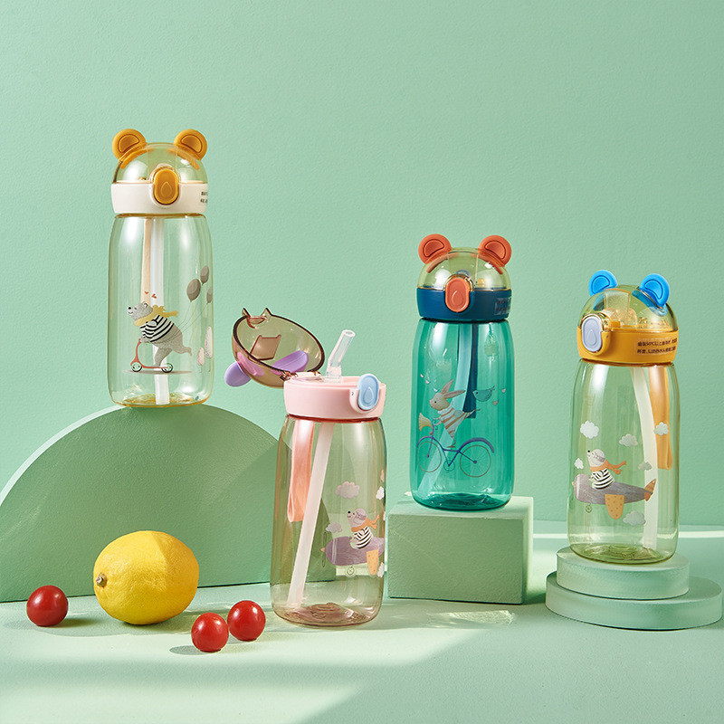 Botol Air Minum Anak Tutup Beruang Lucu 650ml-500ml