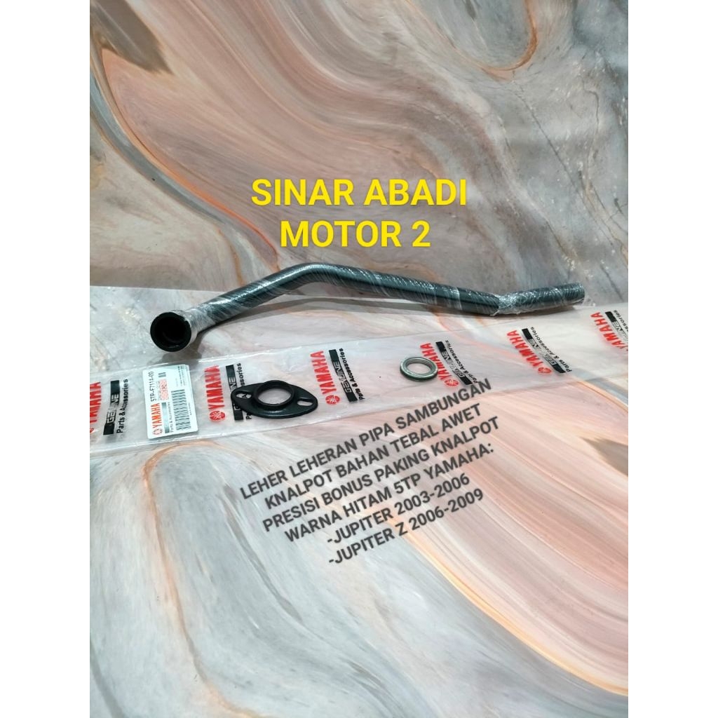 LEHER LEHERAN PIPA SAMBUNGAN KNALPOT BAHAN TEBAL AWET PRESISI BONUS PACKING KNALPOT 5TP YAMAHA JUPIT