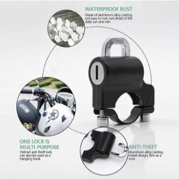 Kunci Pengaman Helm Motor Universal Anti Maling / Gembok Helm Anti Maling/Gembok Helm Motor/Kunci Pe
