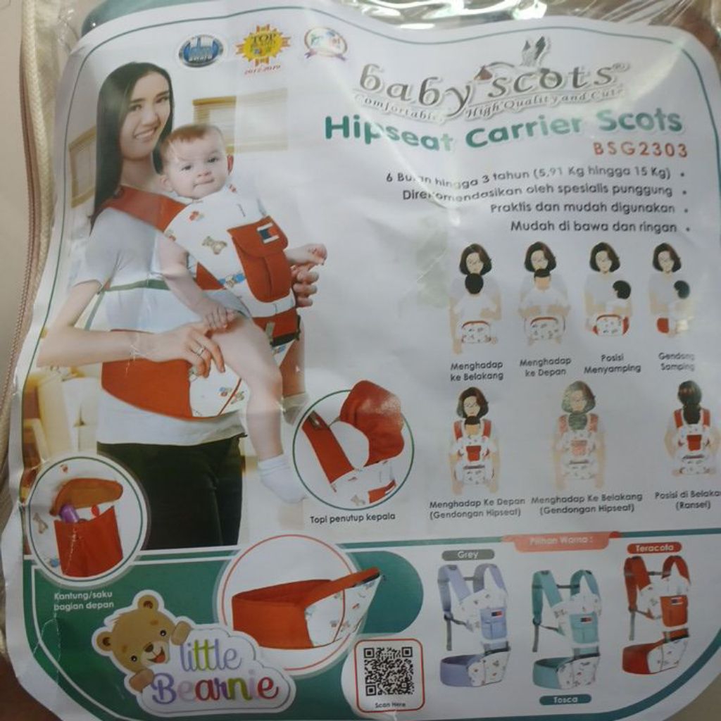 GENDONGAN DEPAN BABY SCOTS