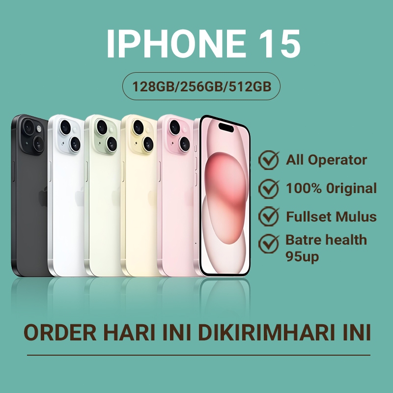IP 15 128GB 256GB / Second BEKAS ORIGINAL 100% Seken | MULUS FULLSET / IP 15 / IP 15 Second