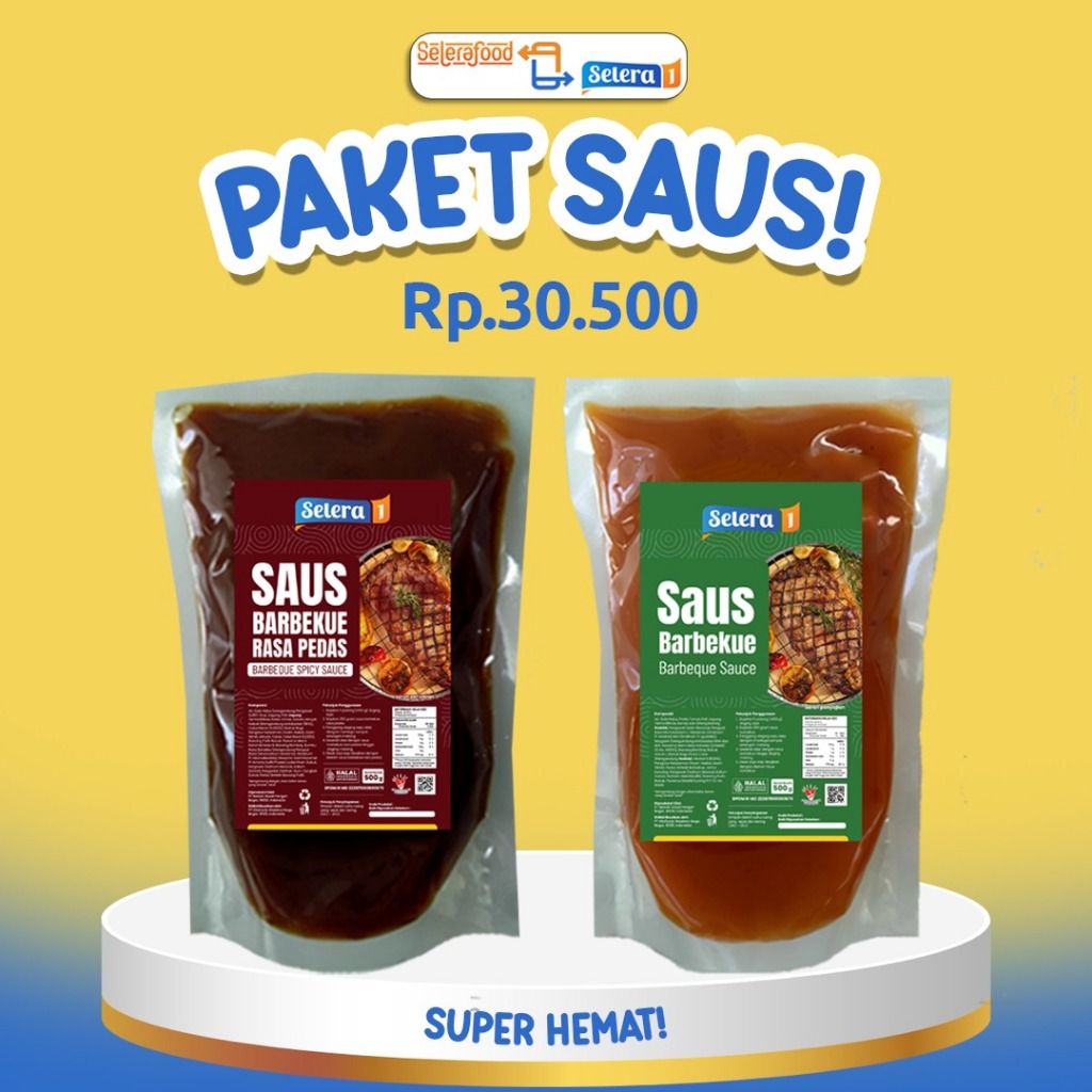 

PAKET SAUCE SELERAFOOD ( BBQ SAUCE & BBQ SPICY SAUCE)