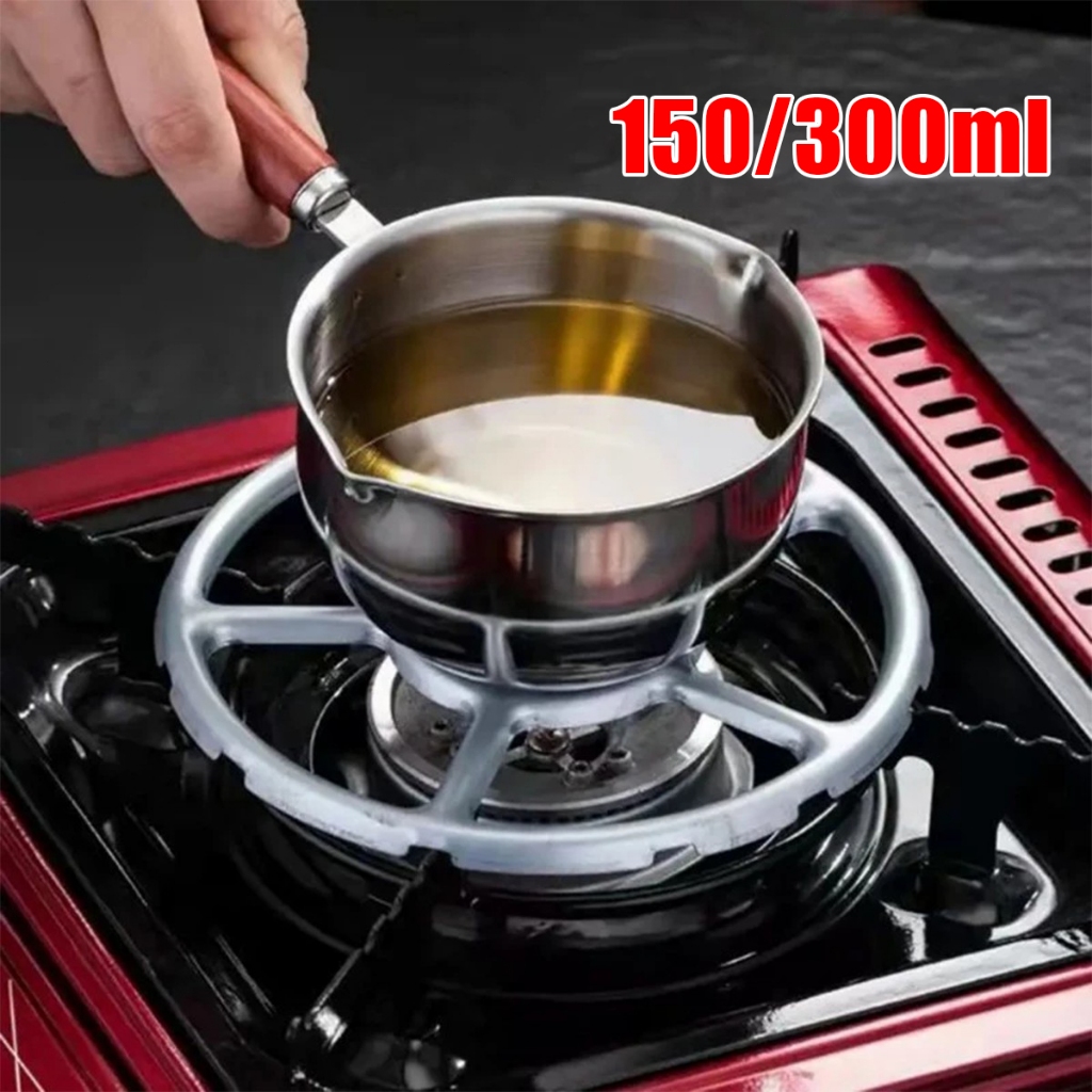 Panci minyak stainless 150/300ml Small Saucepan Serbaguna panci stainless steel tebal bima Serbaguna