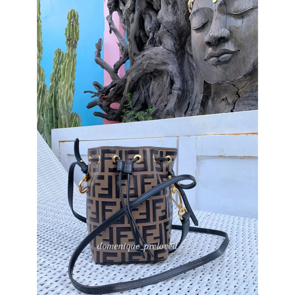 PRELOVED TAS BRANDED 20 Fendi Mon Tresor Mini Bucket Bag
