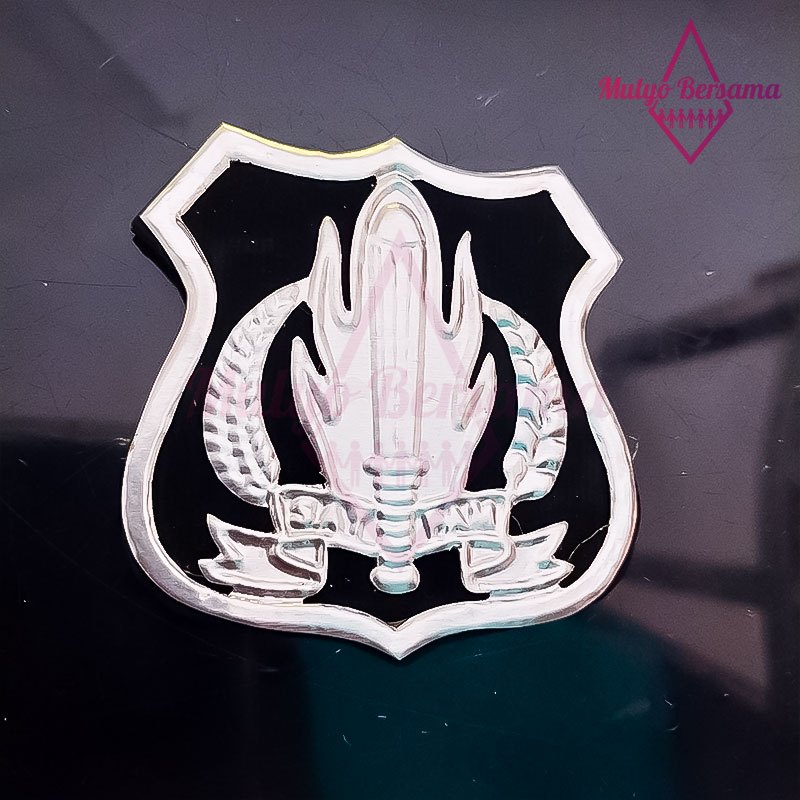 Emblem Topi Pet Satpam Security Warna Hitam Emblem Satpam - Mulyo Bersama