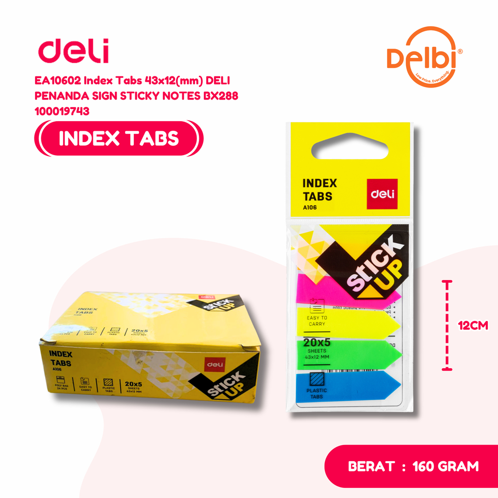 

DELI STICKY NOTES PEMBATAS BUKU BACAAN