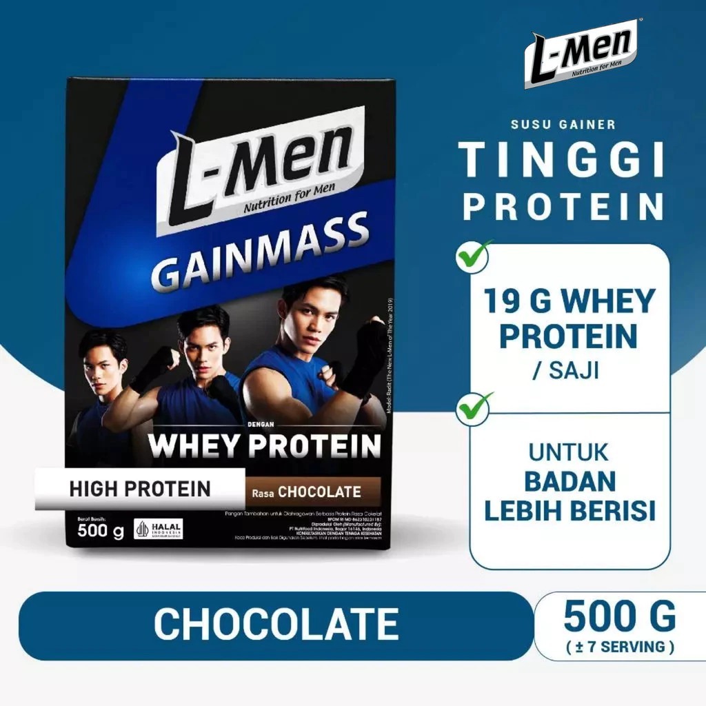 

L-Men Gain Mass Coklat 500gr free packing kardus dan bubble wrap