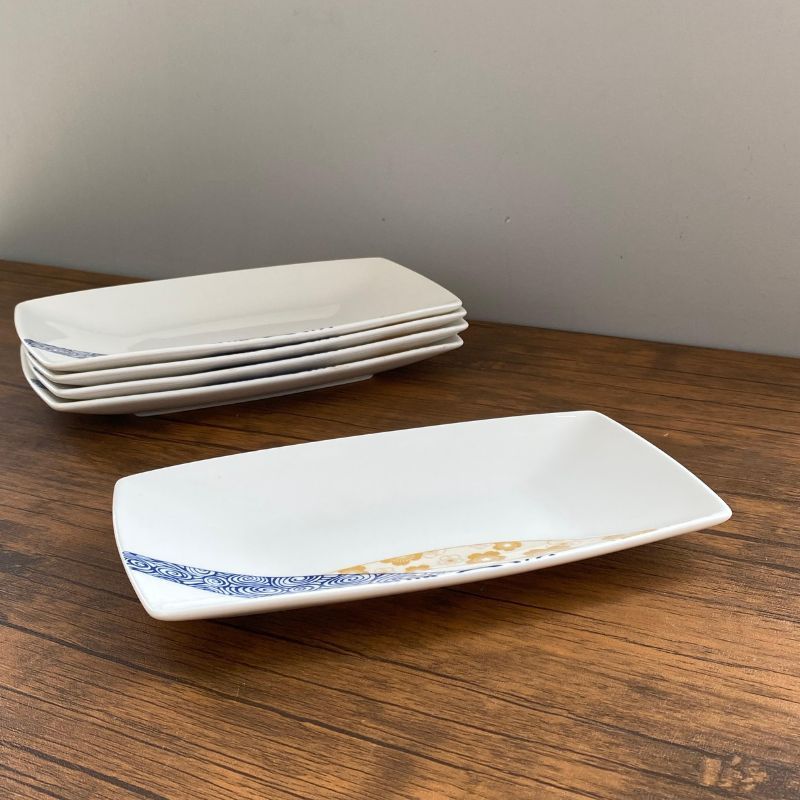 ST James Fine China Super Bone Hankook Persegi Panjang (Small) Ukuran 23 x 13.5 cm Piring Dekorasi