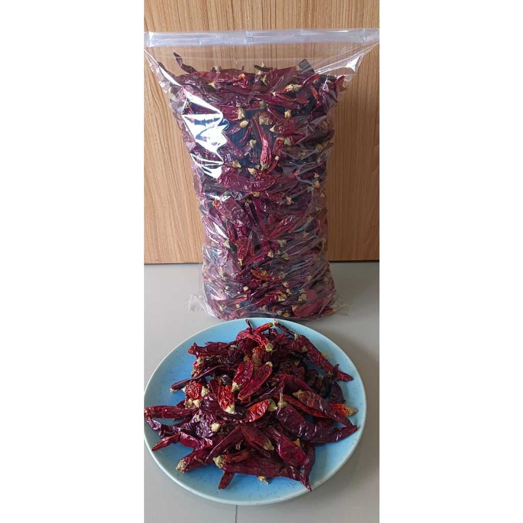 

Cabe Kering Import Super Pedas / Extra Pedas - Japlak Teja Tanpa Tangkai - Rawit Kering