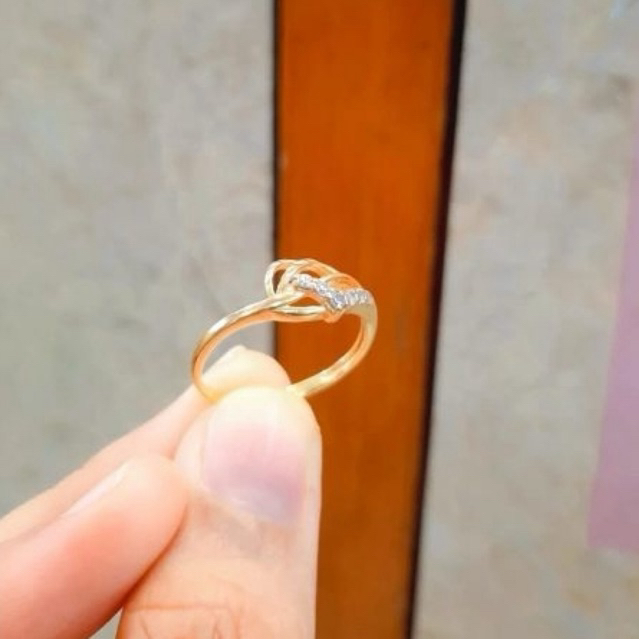 Cincin Fashion Wanita EMAS ASLI Kadar 300/6K Berat 1 Gram