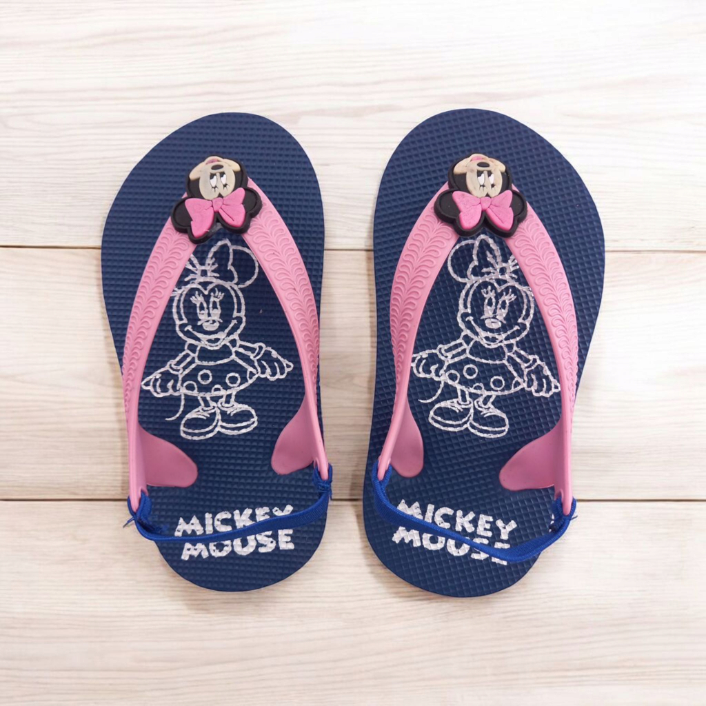 Sandal Jepit Anak Perempuan Minnie Mouse Tali Belakang Toddler Usia 1 - 3 Tahun | Sandal Anak Cewek 