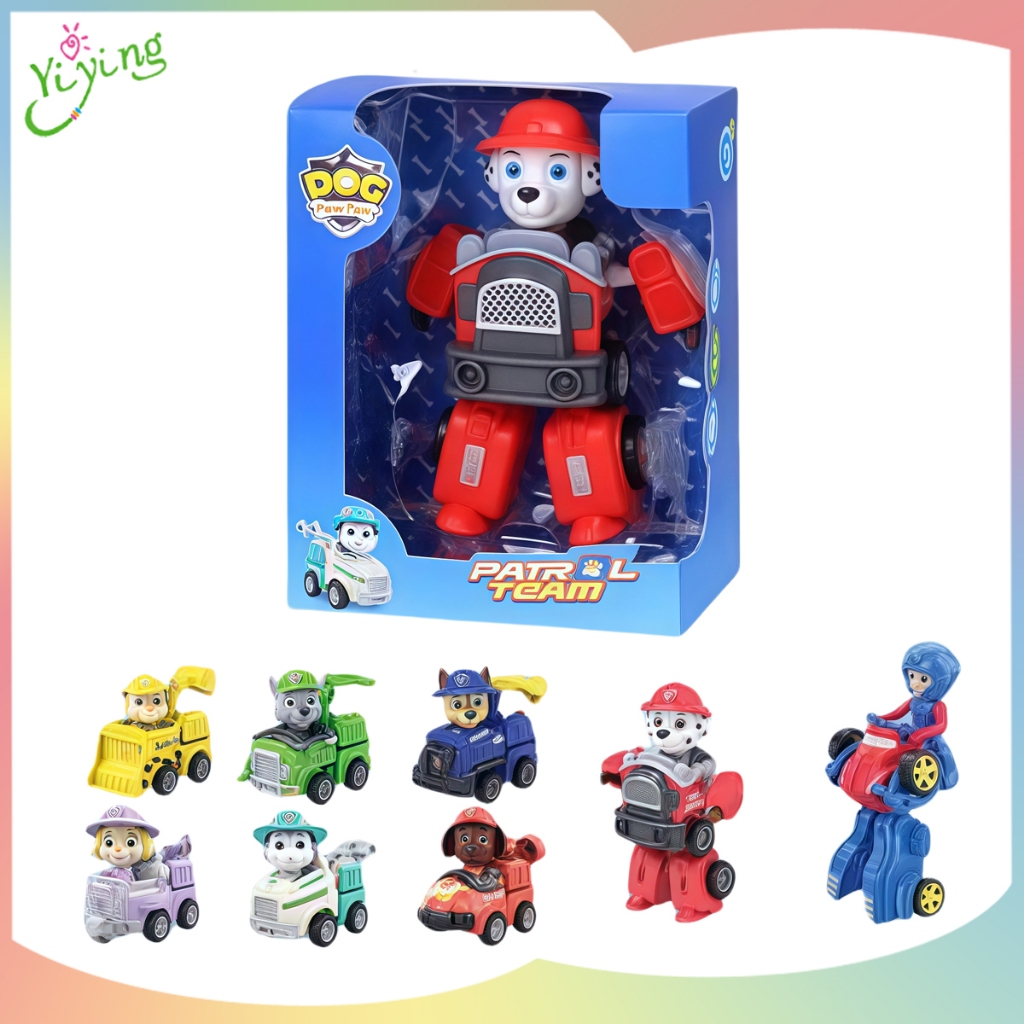 Mainan Anak Paw Patrol Deformation / Mainan Paw / Robot Bisa dilipat jadi Kendaraan Koleksi