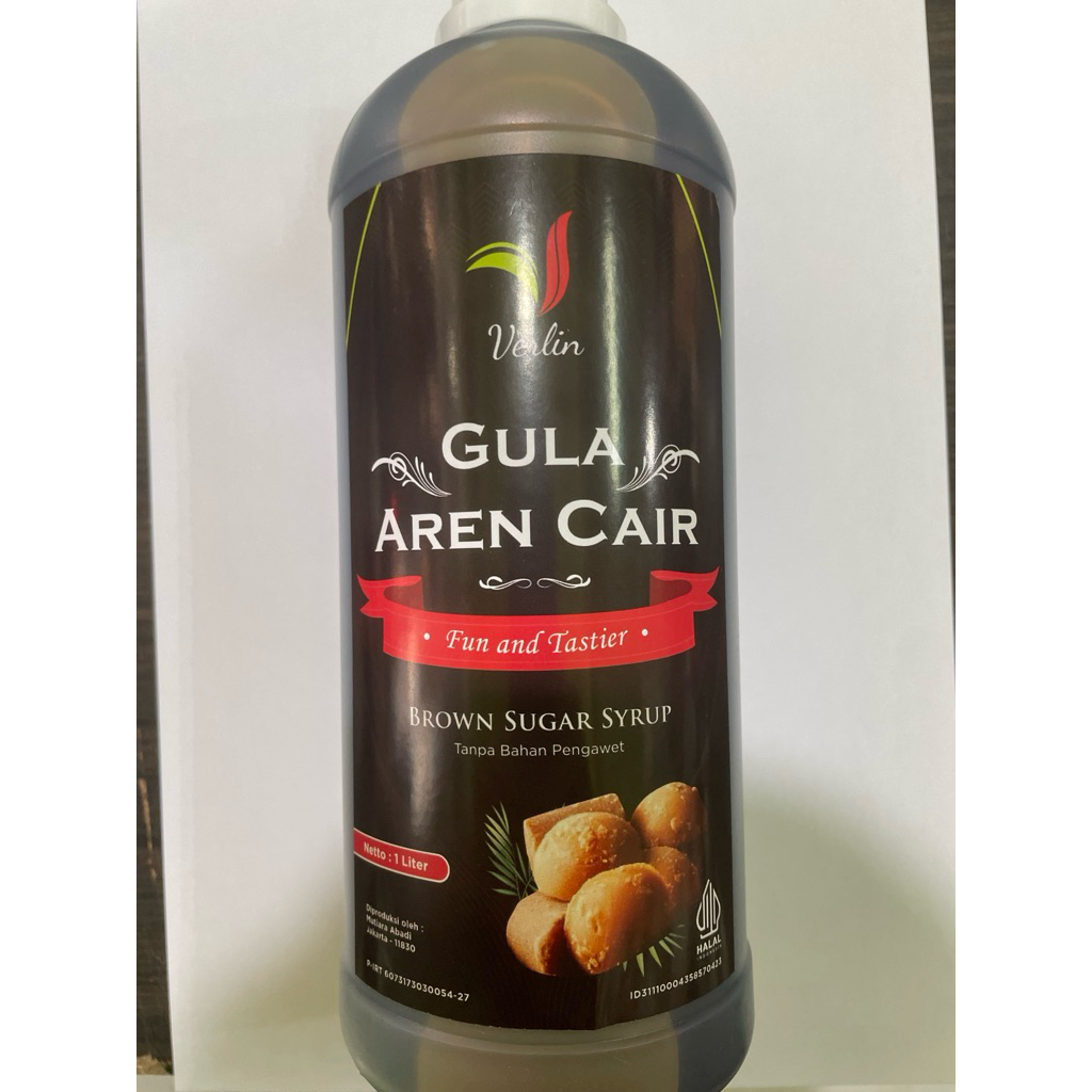 

verlin gula aren | brown sugar sirup kemasan 1liter