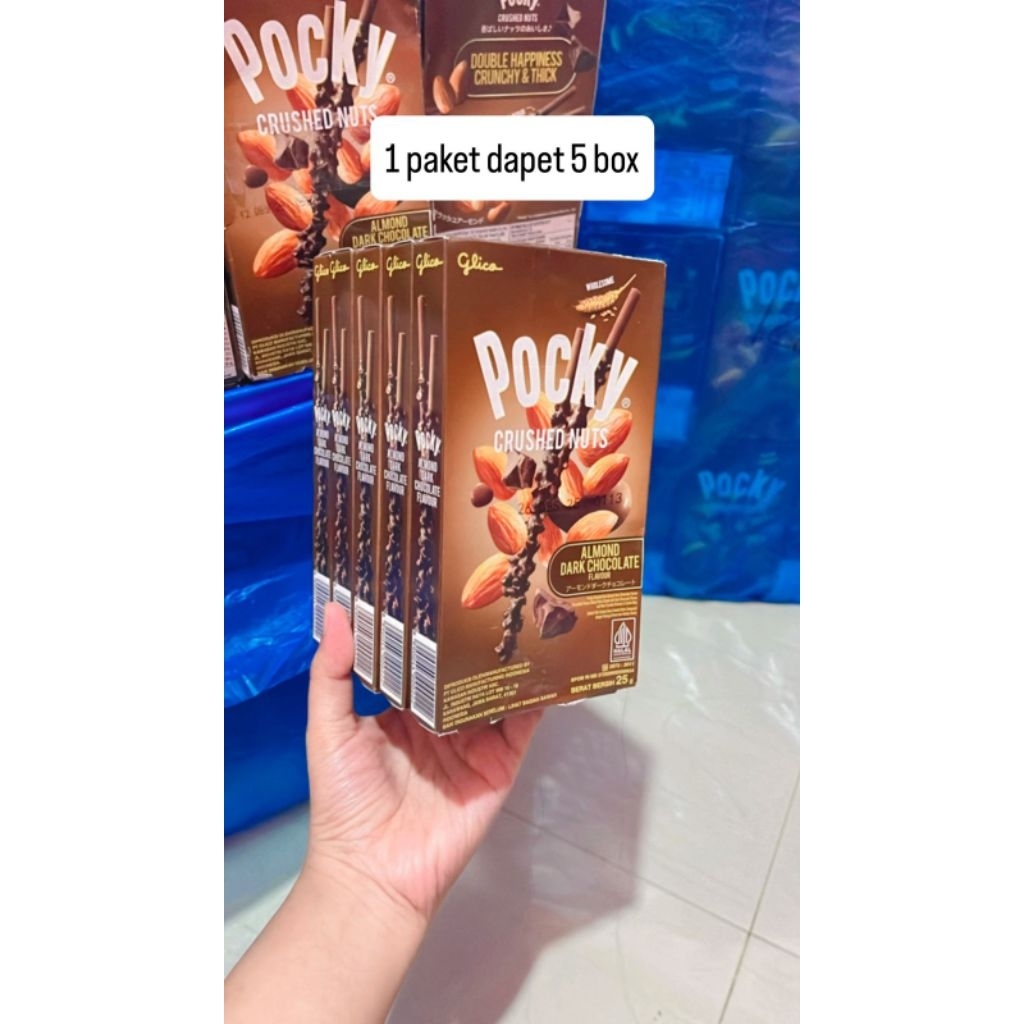 

(Harga Promo) Pocky Crushed Nuts Dark Chocolate Almond exp Des 2025