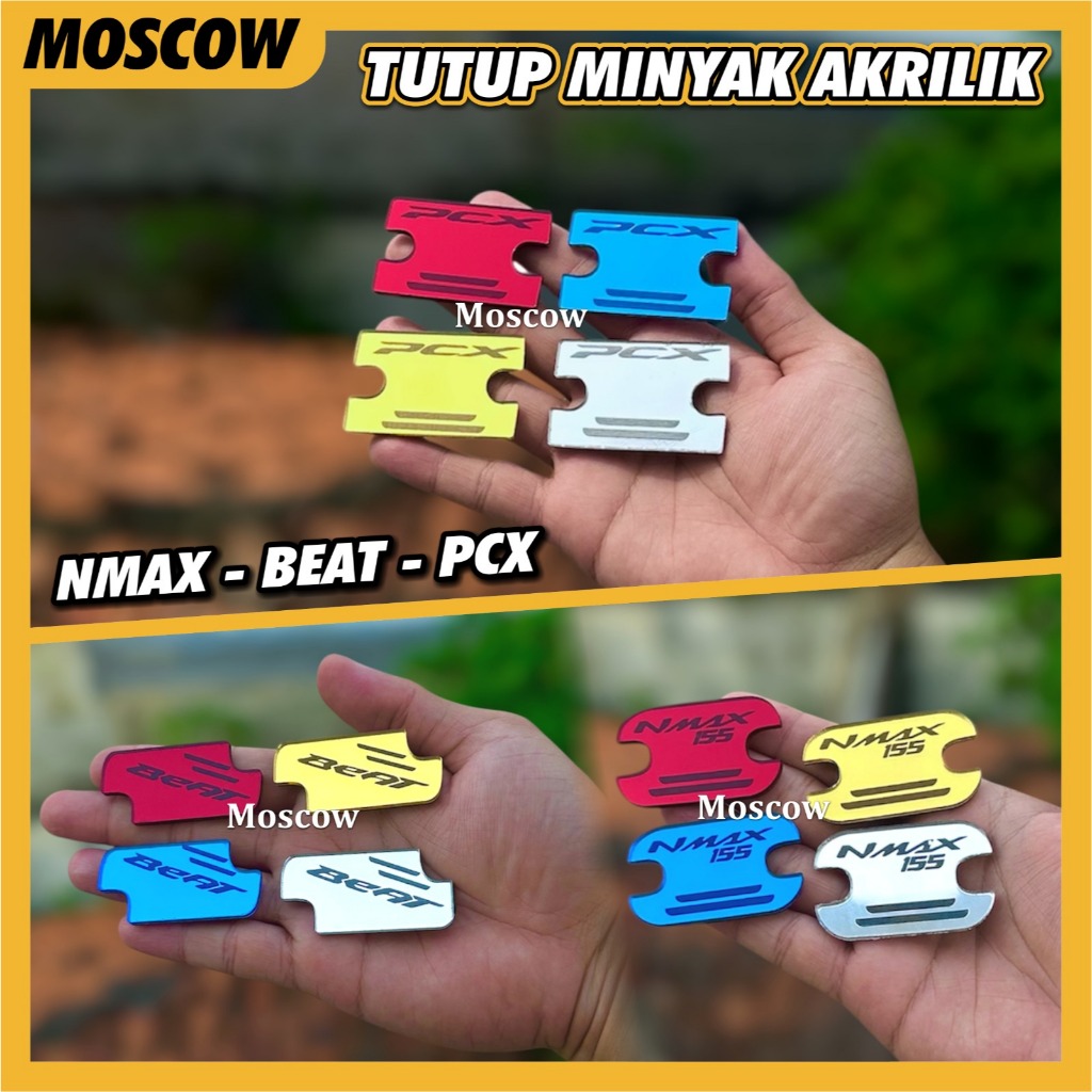 Emblem tutup minyak rem akrilik PCX 160 PCX 150 BEAT FI ESP POP DELUXE STREET NMAX NE NMAX OLD NMAX 
