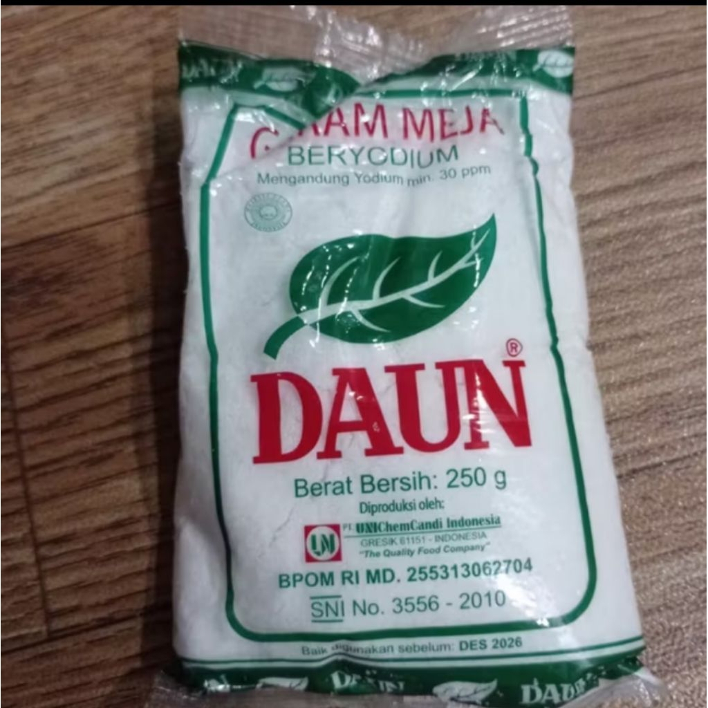 

garam meja cap daun 250 Gr