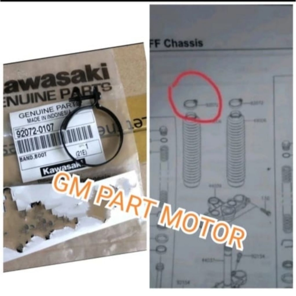 klem clem karet shock sok depan KLX 140 150 KLX150 original