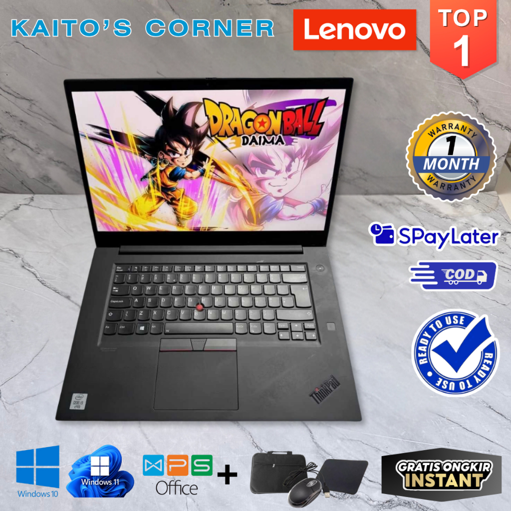 [Bekas] Laptop Lenovo Thinkpad X1 EXTREME GEN 3 VGA Layar 15,6 Inch - MULUS - Cocok Buat Kantoran / 