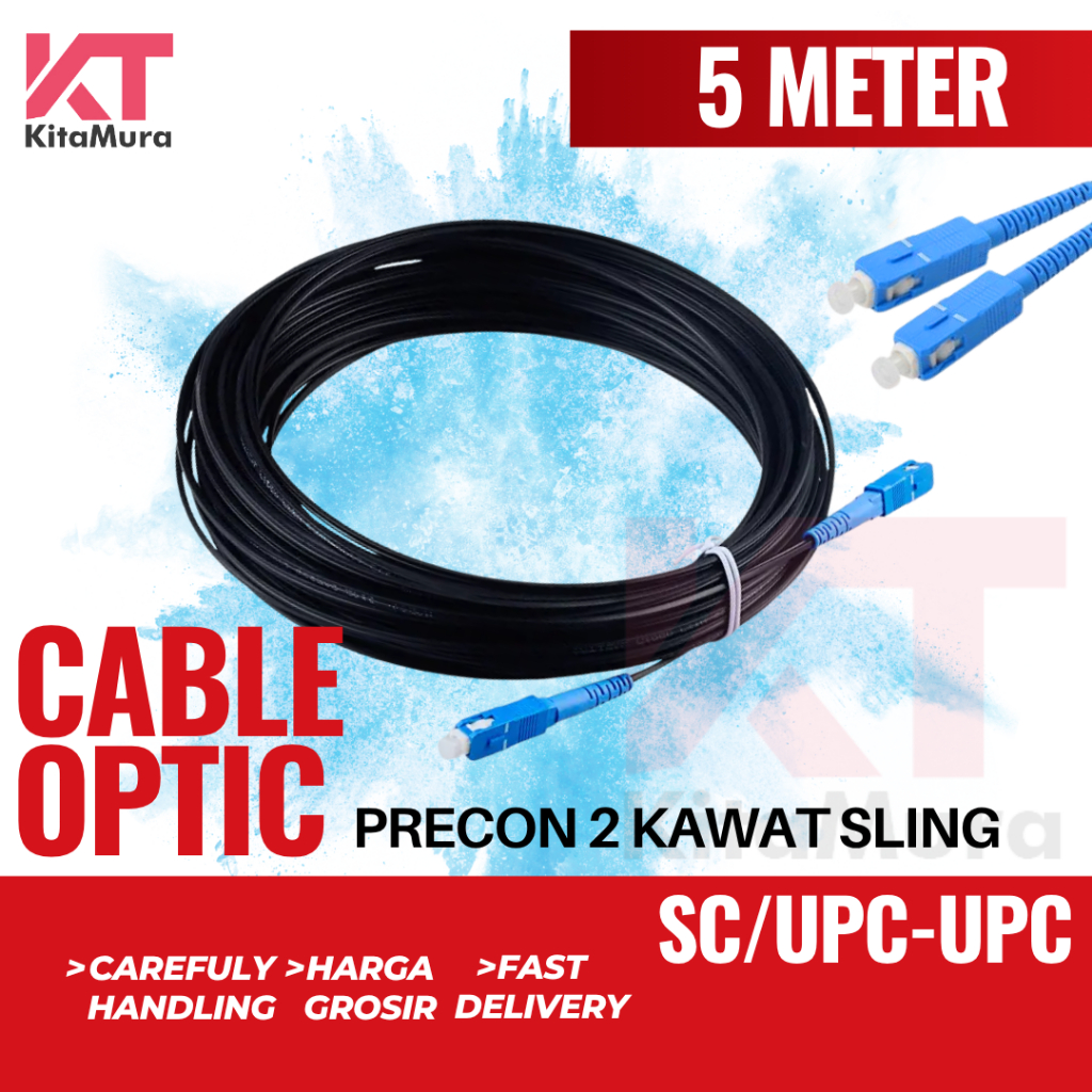 Kabel Patchcord 5-2M Outdoor SC/UPC - SC/UPC FO 1 Core 2 Steel Single Mode