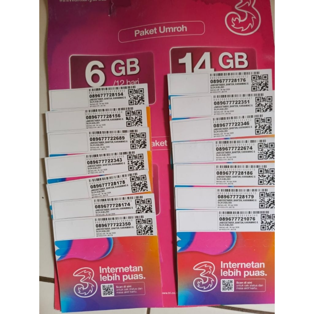 Perdana Tri 3GB Promo bulan Desember