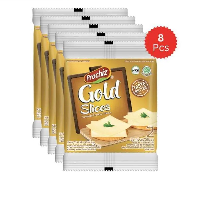 

KEJU PROCHIZ GOLD SLICES RENCENG 8 PACK X 26gr ISI 2 LEMBAR / PACK KEJU PROCHIS CHEDDAR SUSU OLAHAN MAKANAN RINGAN CEMILAN ENAK DM