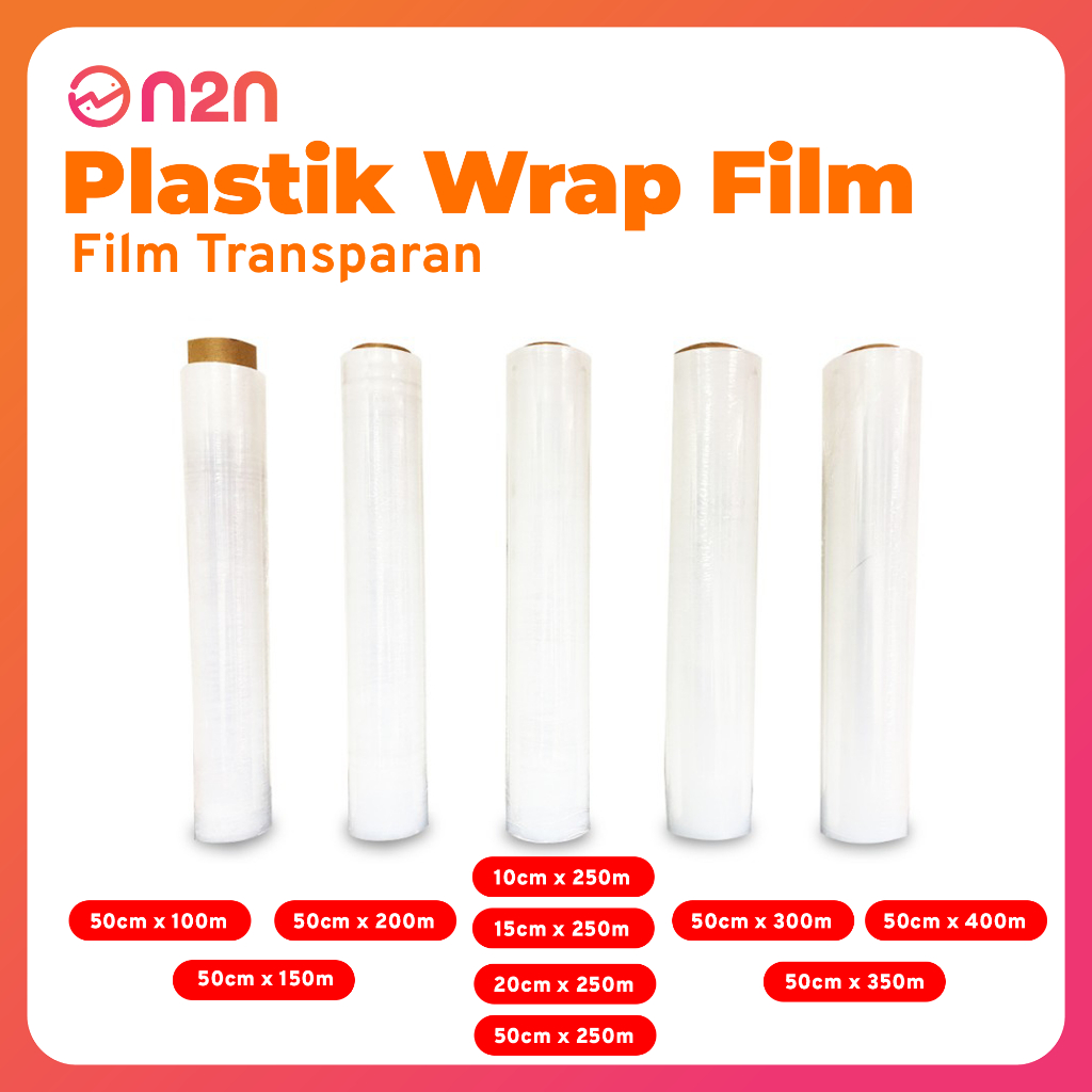 

Plastic Bungkus Stretch Film Transparan Praktis Cepat Lebar 50Cm Panjang Variasi | N2N Factory