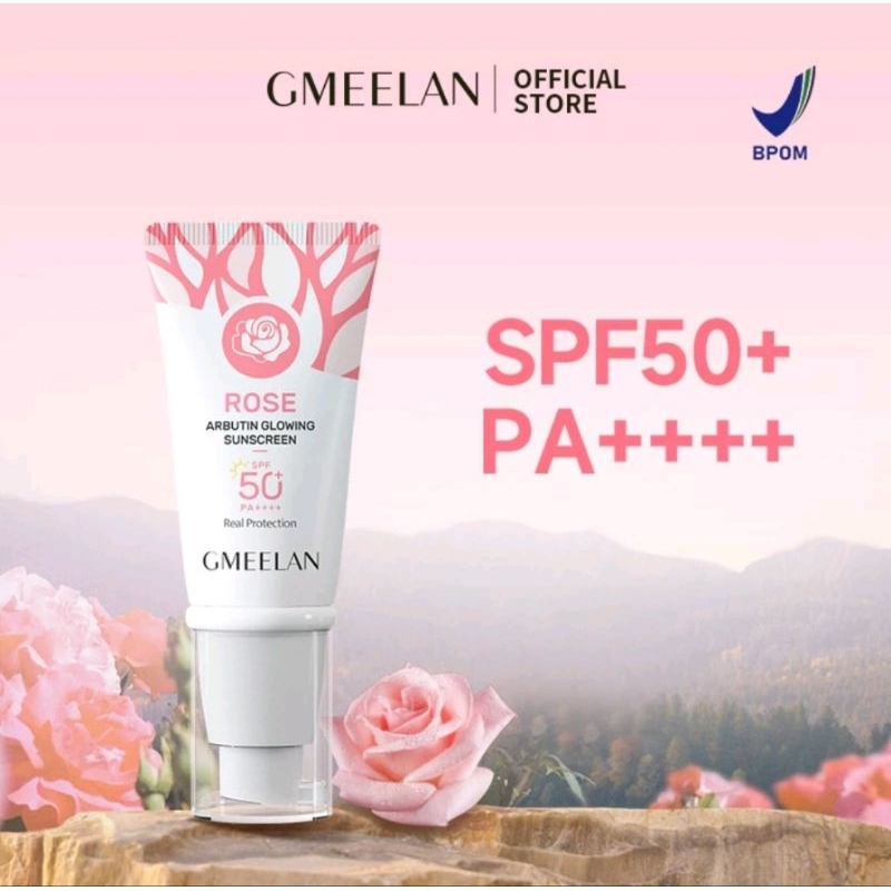 GLOBAL - GMEELAN Rose Arbutin Sunscreen 30g SPF50 PA++++ UV Sun Protection Brightening Whitening