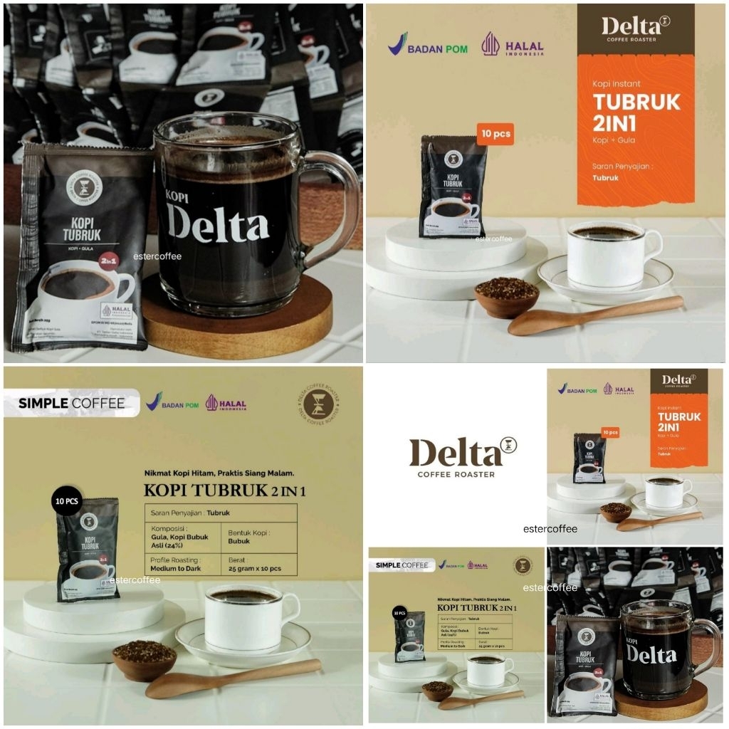 

kopi delta kopi murni tubruk 2in1 gula asli sachet kopi rasa kafe pas satu cangkir