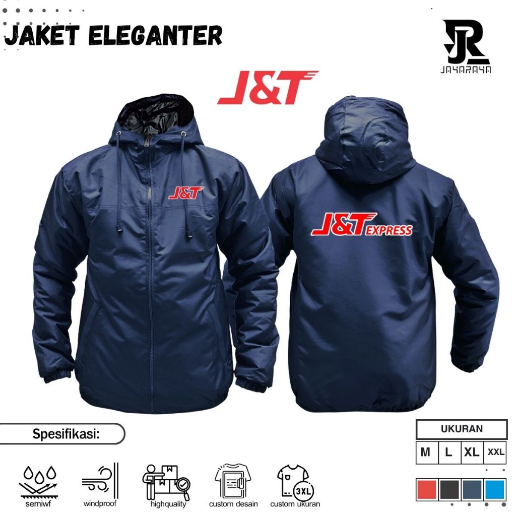 JAKET CUSTOM JASA KIRIM J&T EXPRESS JAKET KURIR JAKET KERJA JAKET JNT