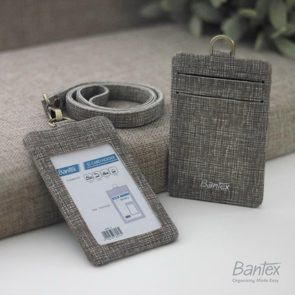 

BANTEX LEATHER NAME TAG ID CARD HOLDER 8869
