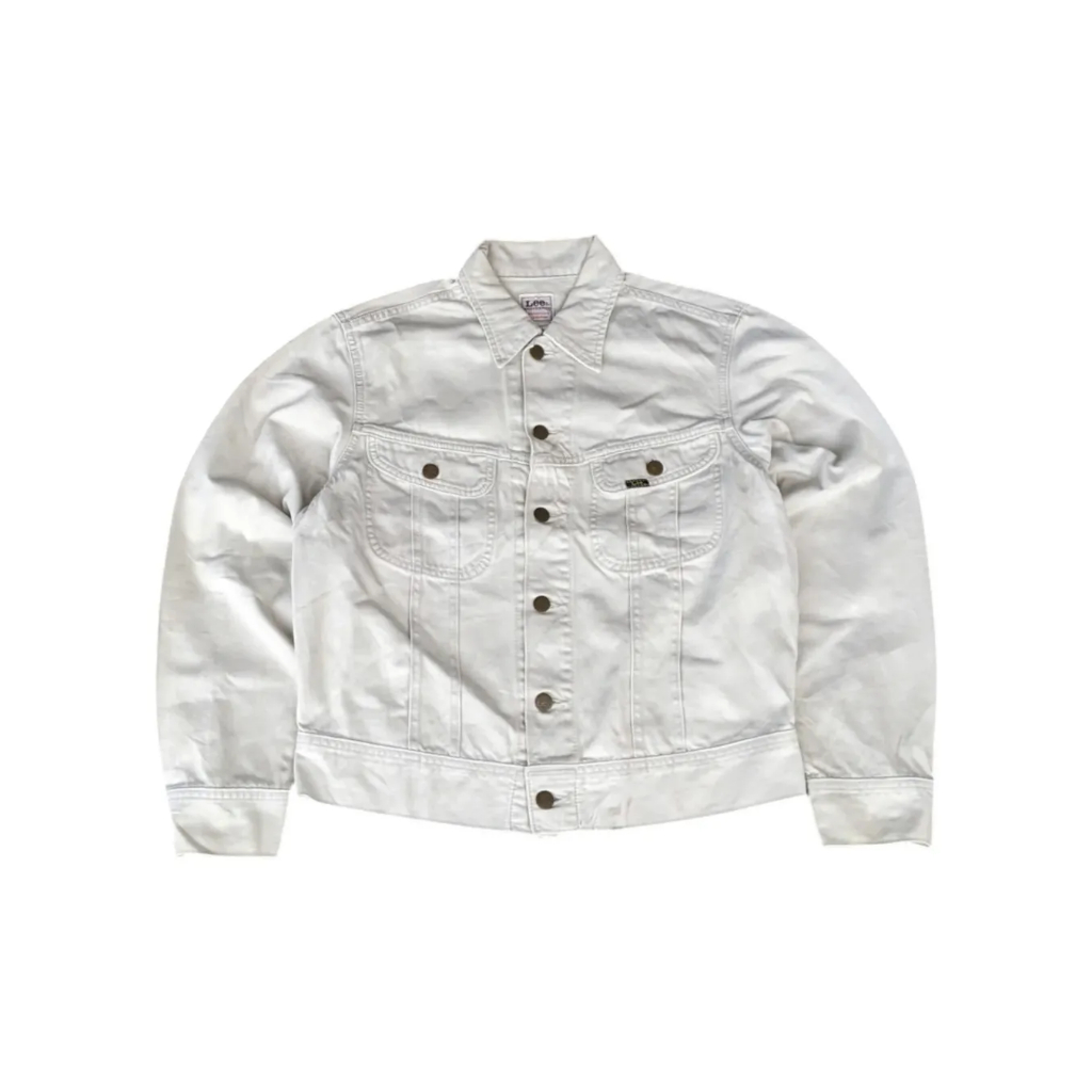 LEE - Jacket Trucker Jeans Jaket Trucker Denim Pria Broken White Size M