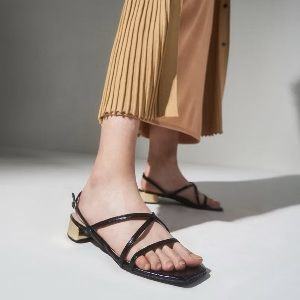 CK 460 Sepatu Kulit Croco 2 cm